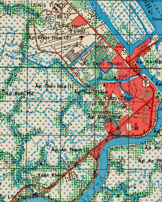 Maps Of Can Tho Army Airfield Area And Vietnam 